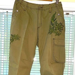 Embroidered Cargo Pants